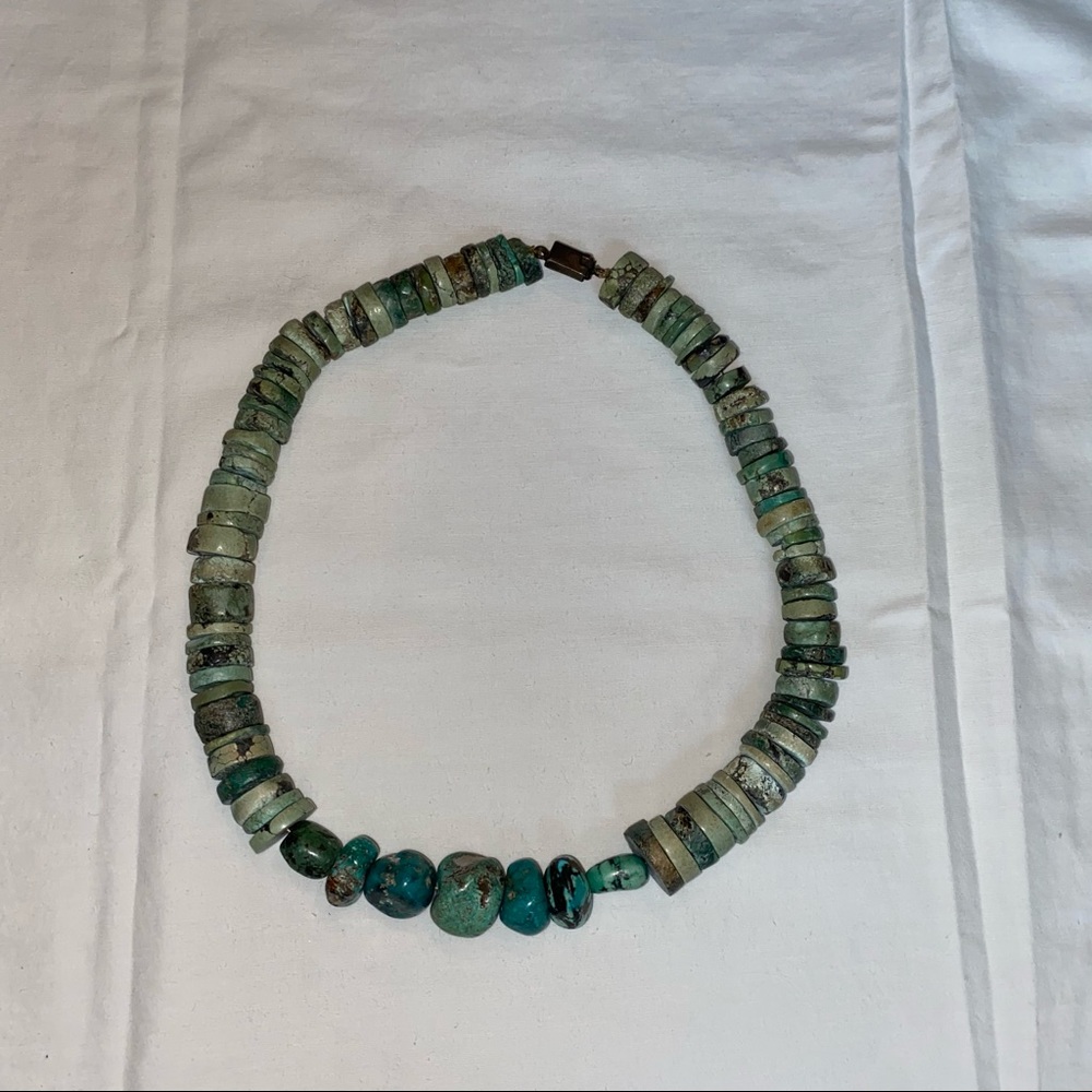 Southwestern hubei green turquoise necklace